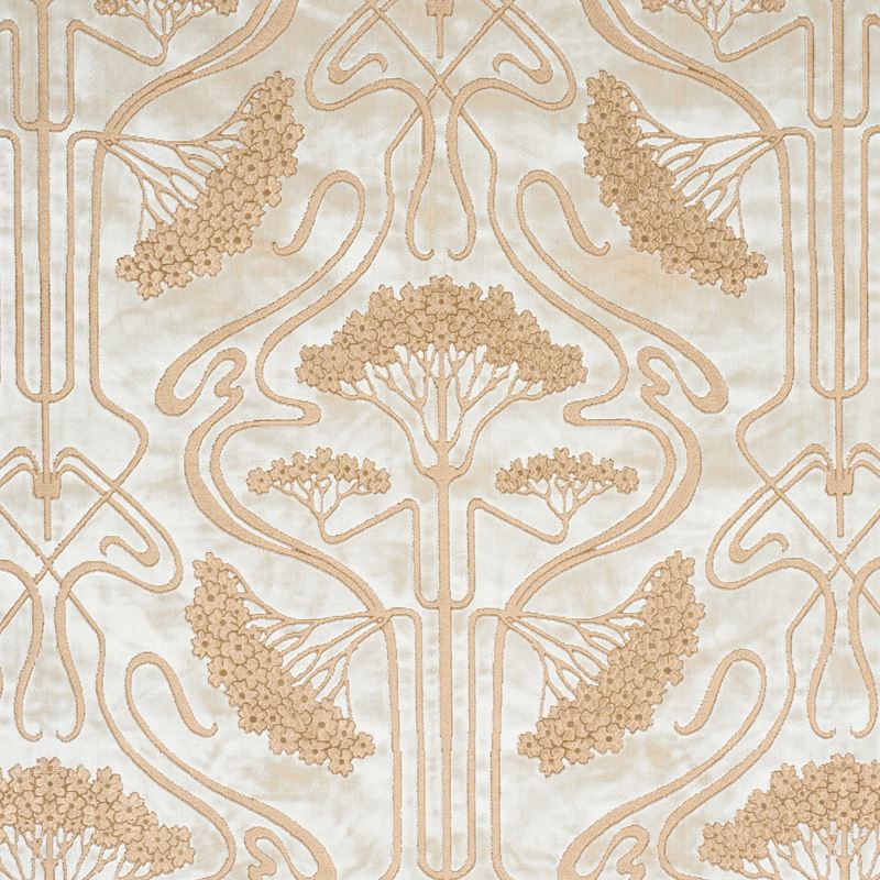 Schumacher Fabric 83170 Ombelli Jacquard Velvet Fawn