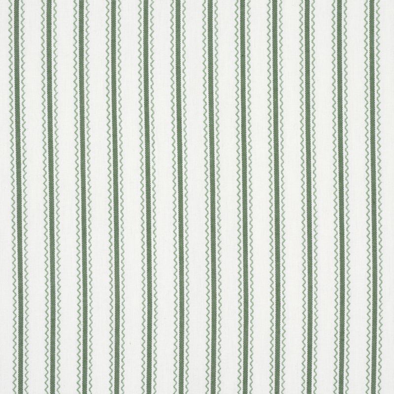 Schumacher Fabric 83700 Birdie Ticking Stripe Leaf Green