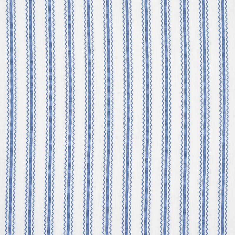 Schumacher Fabric 83702 Birdie Ticking Stripe Indigo