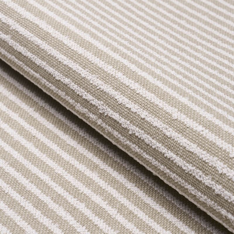 Schumacher Fabric 84261 Bouclã‰ Stripe Indoor/Outdoor Flax