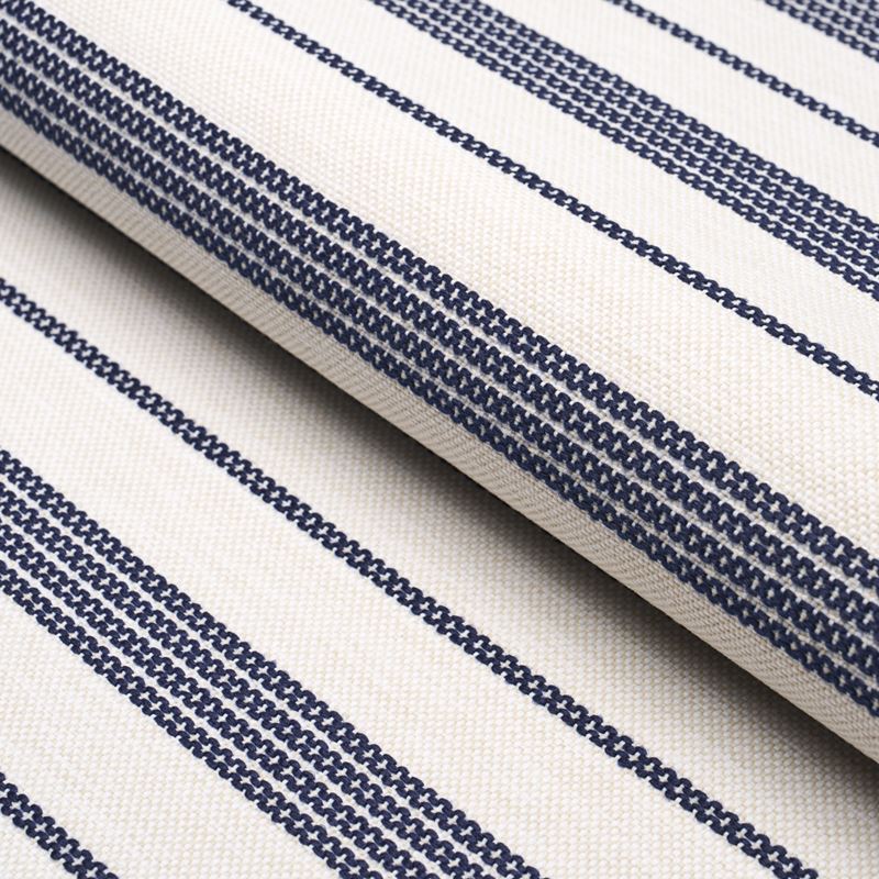 Schumacher Fabric 84270 Serra Mesa Indoor/Outdoor Stripe Navy