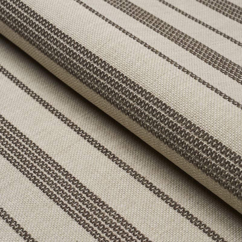 Schumacher Fabric 84273 Serra Mesa Indoor/Outdoor Stripe Burlap