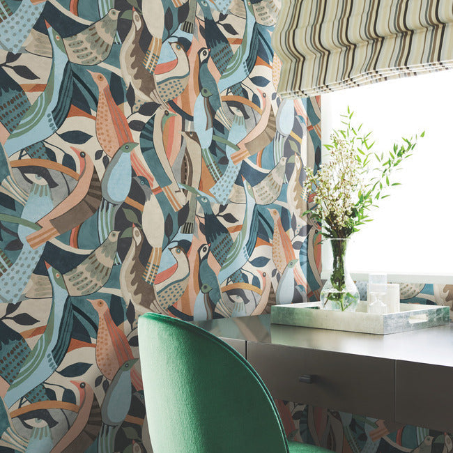 fauvist-flock-wallpaper-coral-aqua-york-wallcoverings-ag2016