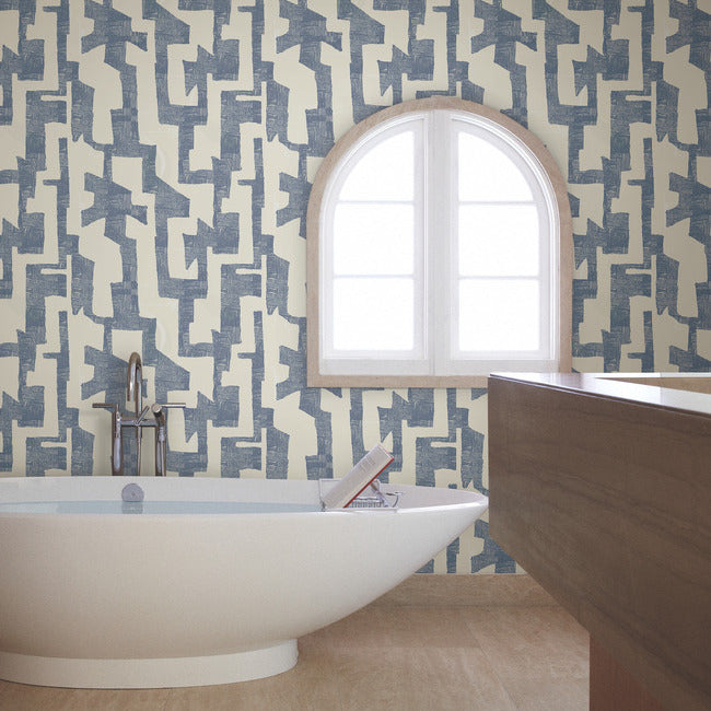 nikki-chu-modern-tribal-wallpaper-almond-navy-york-wallcoverings-ag2104