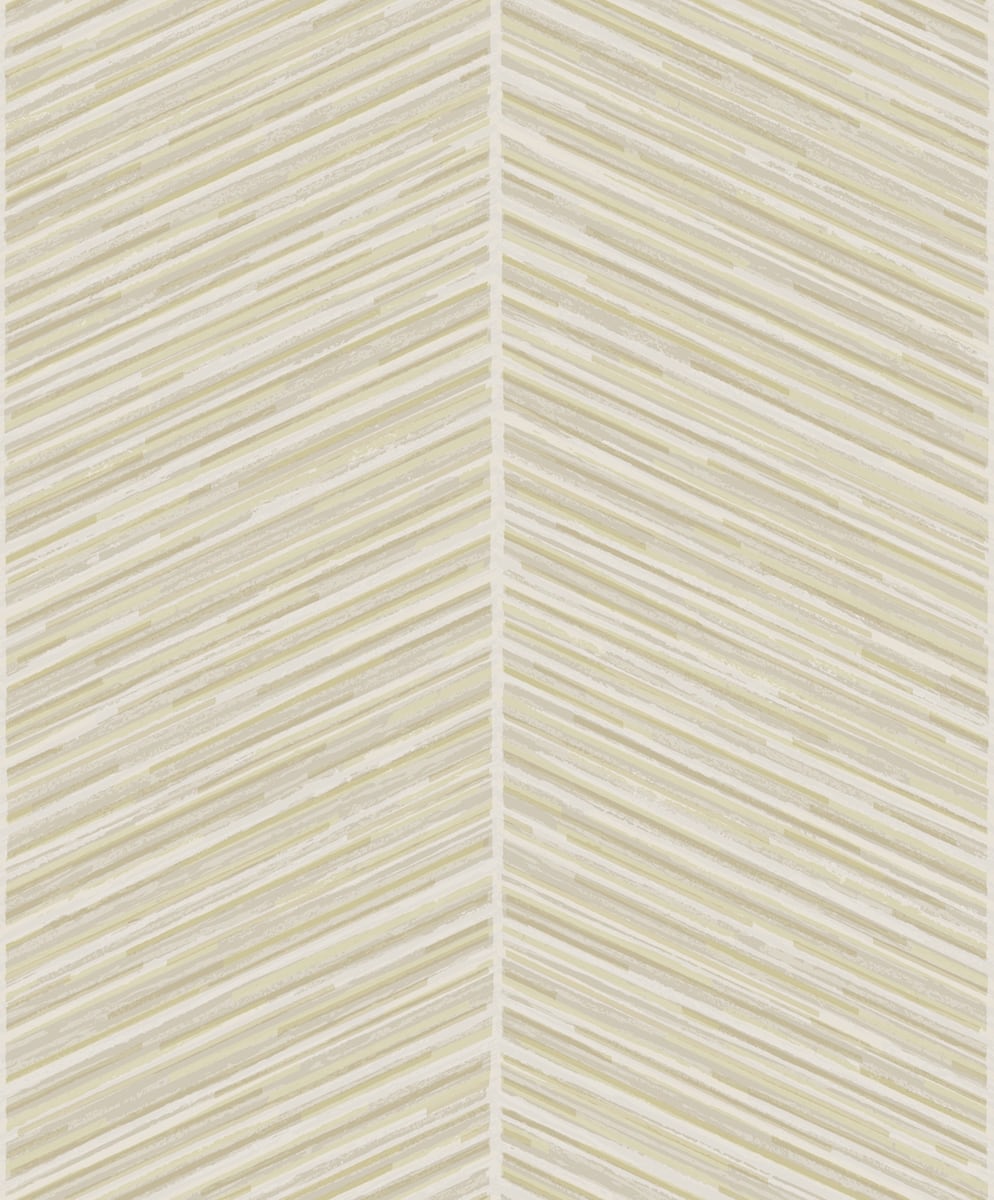 Seabrook Designs AW70703 Casa Blanca 2 Herringbone Stripe  Wallpaper Metallic Gold and Off-White