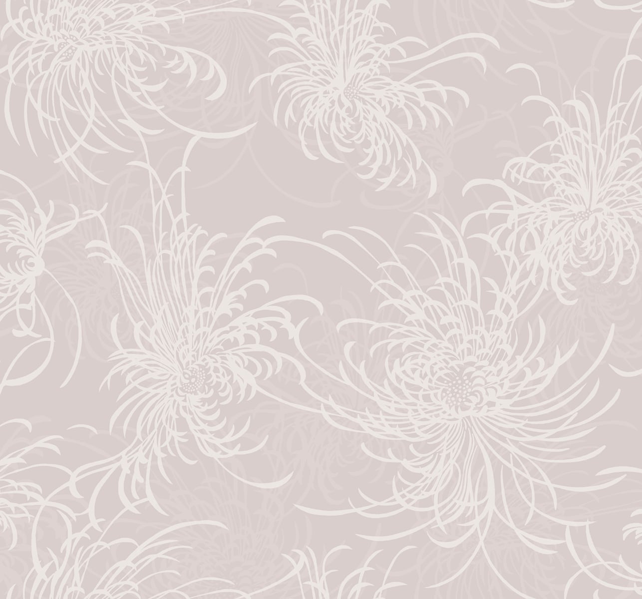 Seabrook Designs AW71501 Casa Blanca 2 Noell Floral  Wallpaper Blush Glitter and Off-White