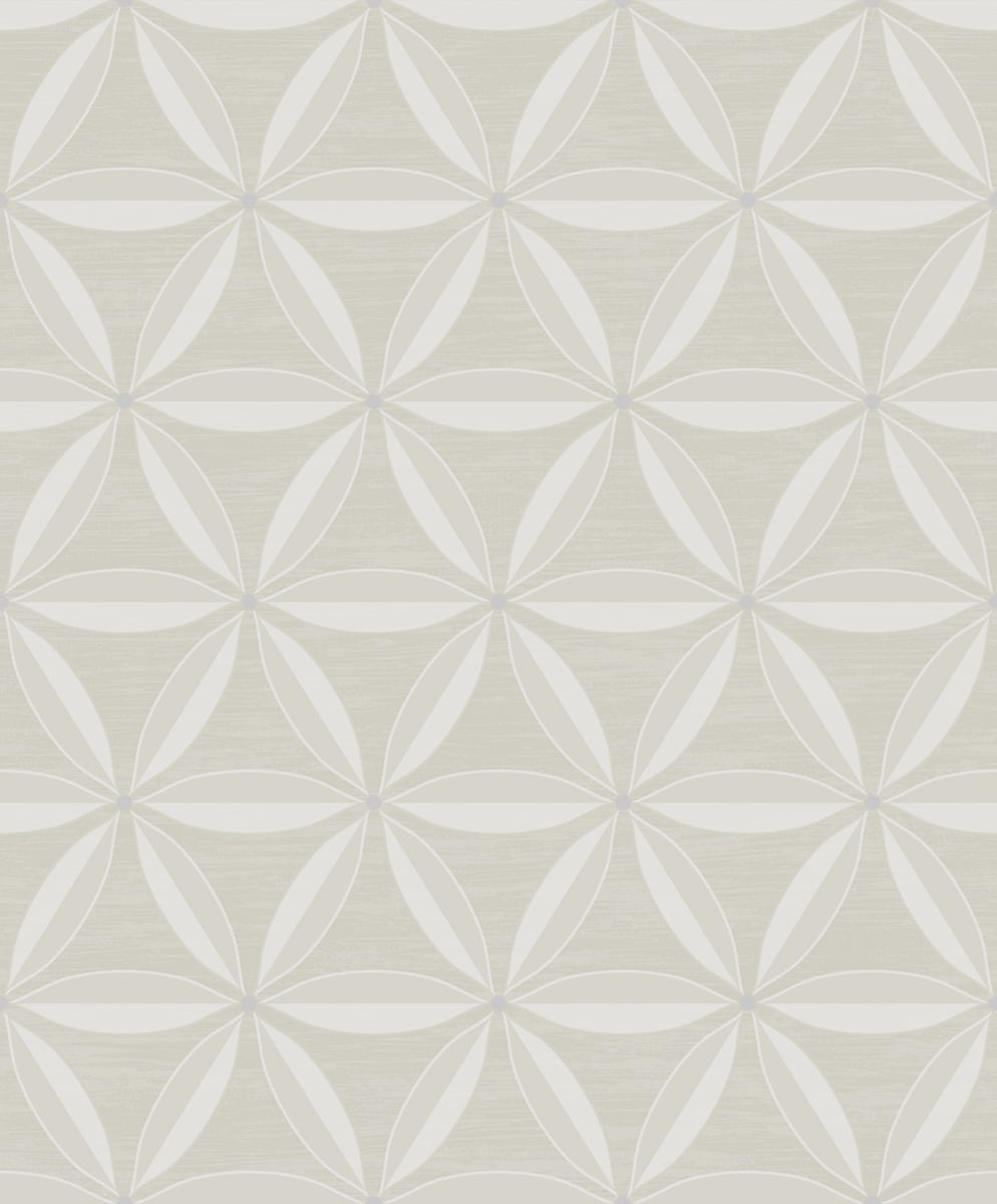 Seabrook Designs AW71703 Casa Blanca 2 Lens Geometric  Wallpaper Beige and Off-White
