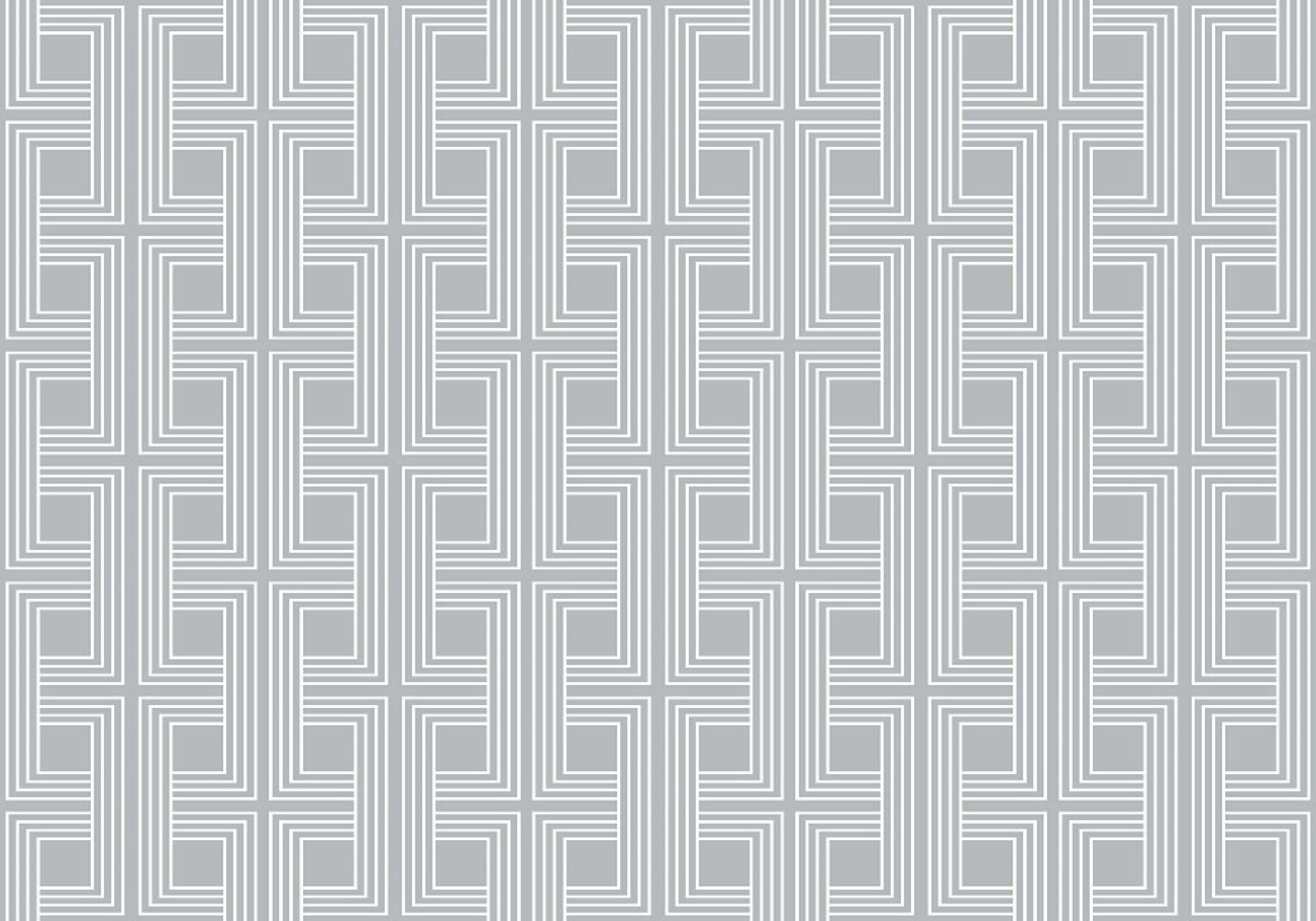 Seabrook Designs AW74827 Casa Blanca 2 Interlocking Squares Cork  Wallpaper Metallic Silver and Off-White