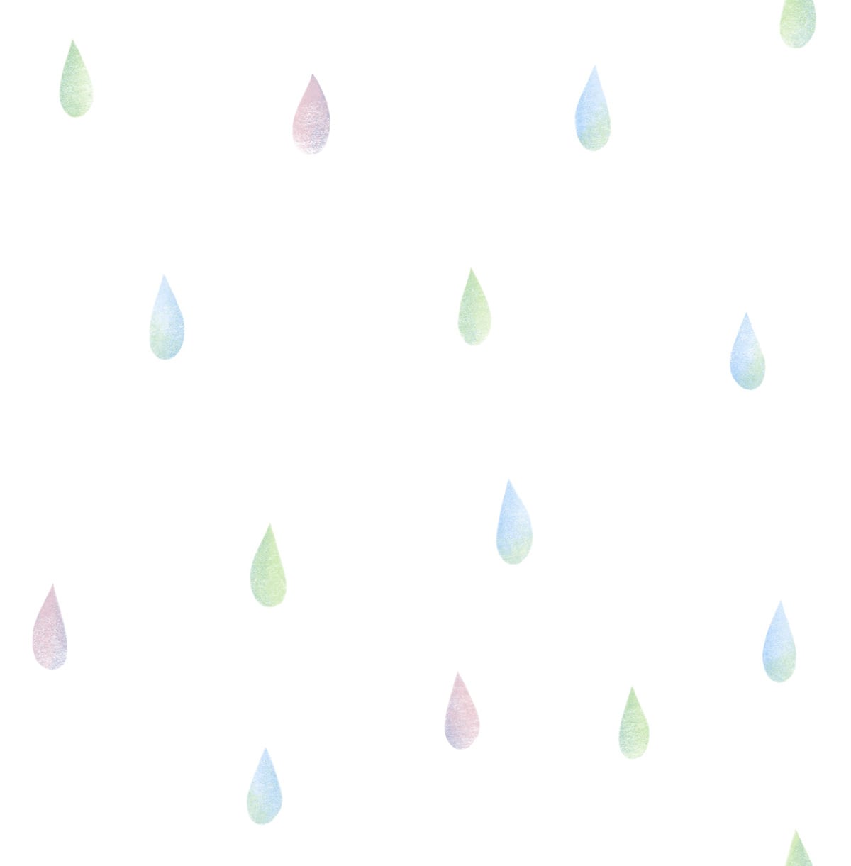 Seabrook Designs DA60002 Day Dreamers Raindrops  Wallpaper Pink, Blue, and Green