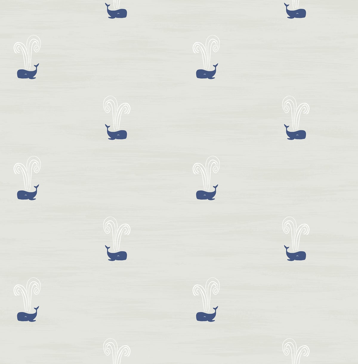 Seabrook Designs DA60300 Day Dreamers Tiny Whales  Wallpaper Soft Gray and Navy