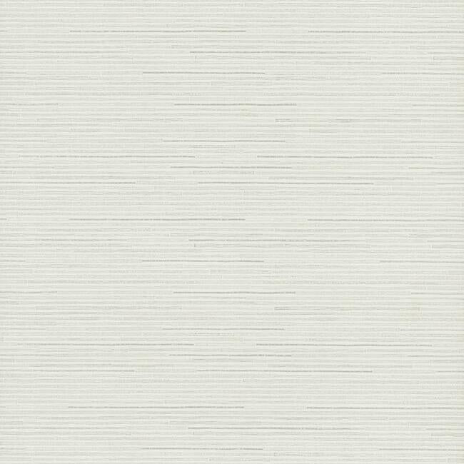 Ribbon Bamboo Wallpaper - White/Silver - York Wallcoverings - DD3833