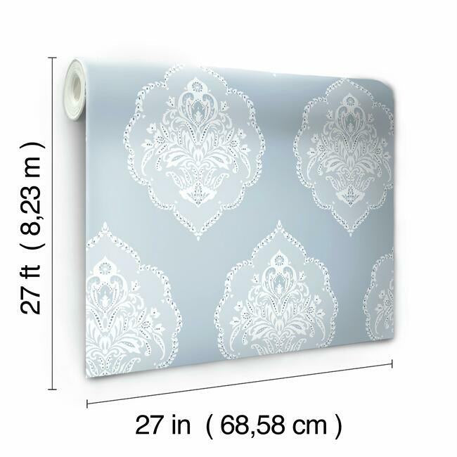 signet-medallion-damask-wallpaper-sky-york-wallcoverings-dm4985