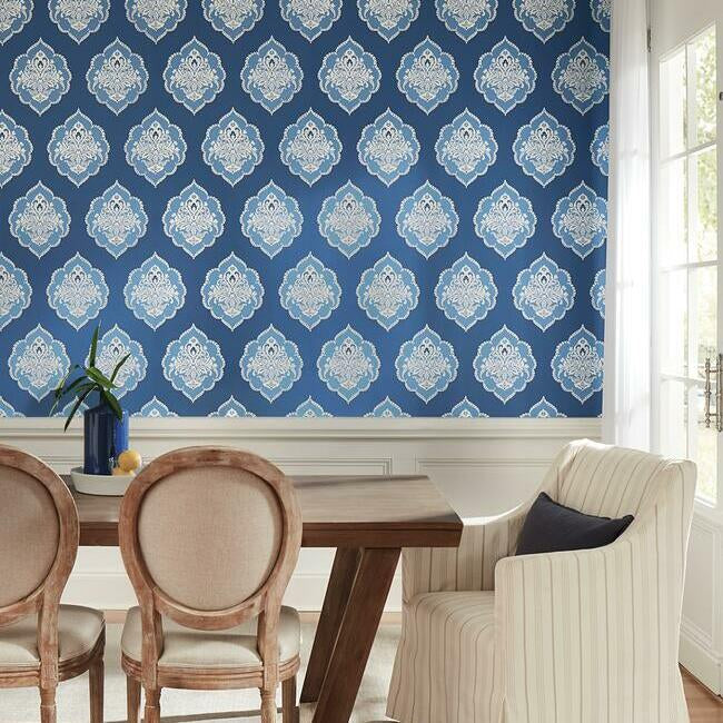 signet-medallion-damask-wallpaper-cobalt-york-wallcoverings-dm4986