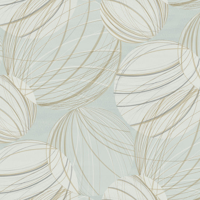 Floating Lanterns Wallpaper - Smokey Blue - York Wallcoverings - EV3905