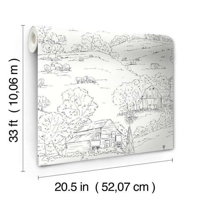 pasture-toile-wallpaper-black-white-york-wallcoverings-fh4031