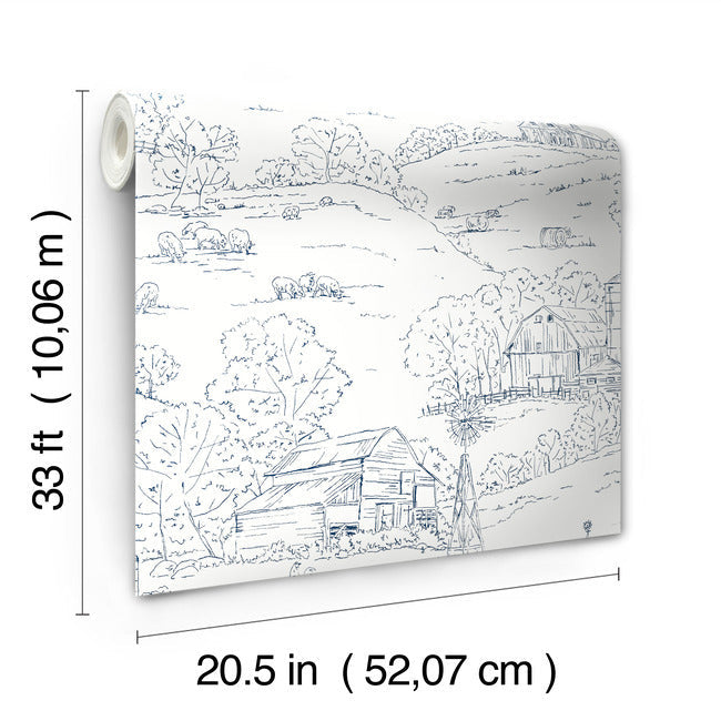 pasture-toile-wallpaper-navy-white-york-wallcoverings-fh4032