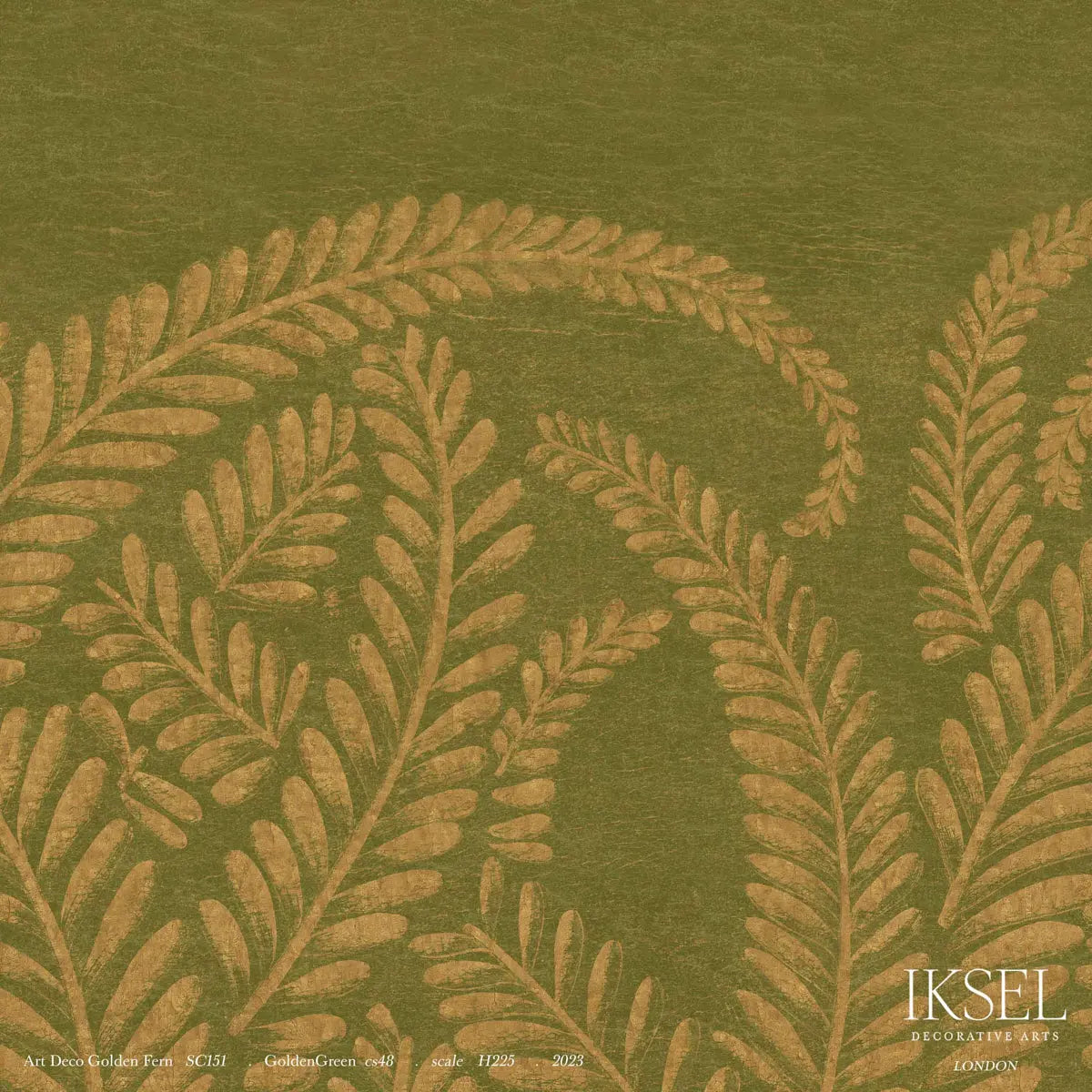 ART-DECO-GOLDEN-FERN-GOLDEN-GREEN-SCHUMACHER-IK8400