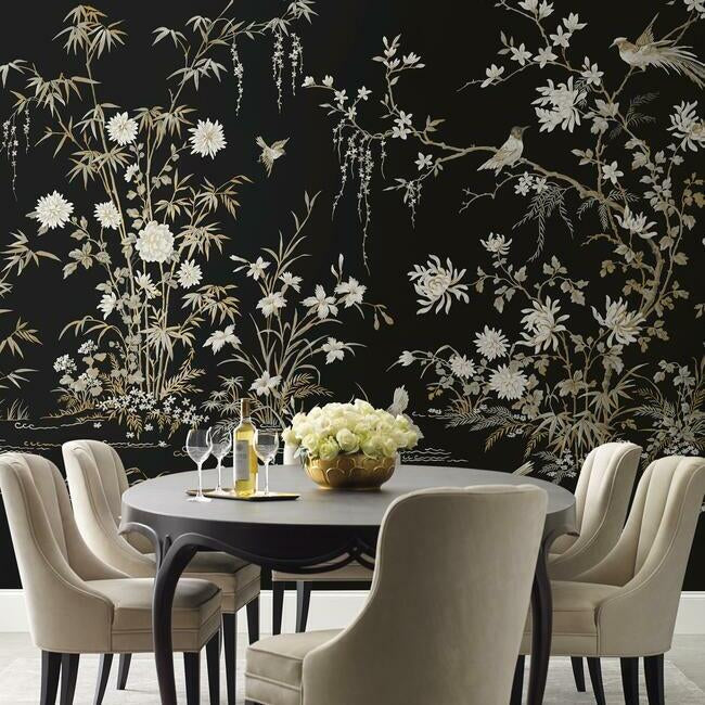 flowering-vine-chinoiserie-mural-black-york-wallcoverings-kt2264m