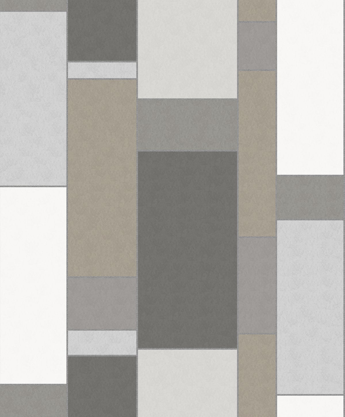 Seabrook Designs KTM1160 Mondrian De Stijl Geometric  Wallpaper Hammered Steel & Metallic Silver