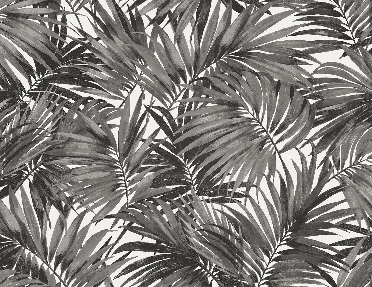 Lillian August LN40700 Coastal Haven Cordelia Tossed Palms Embossed Vinyl  Wallpaper Onyx