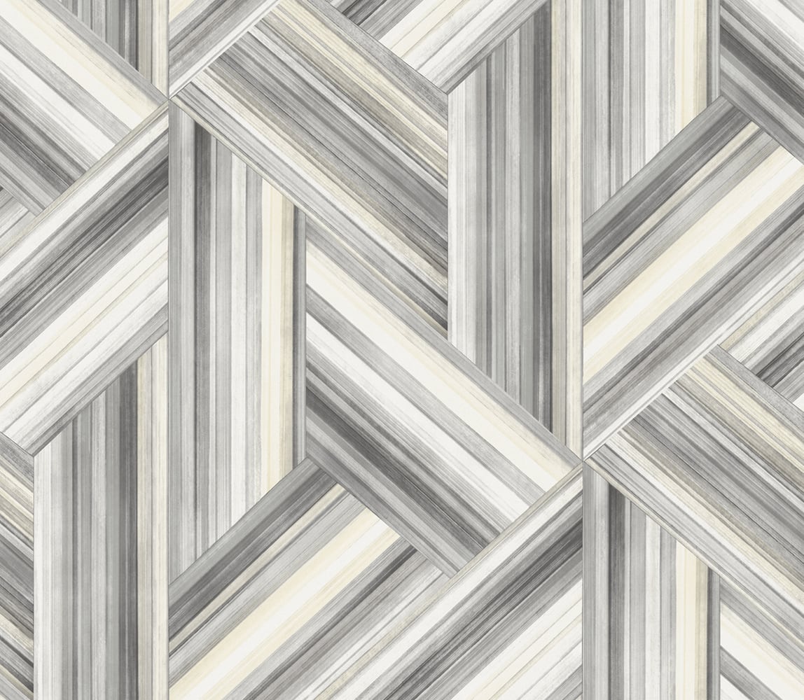 Seabrook Designs LW50108 Living with Art Geo Inlay  Wallpaper Cove Gray and Carrara