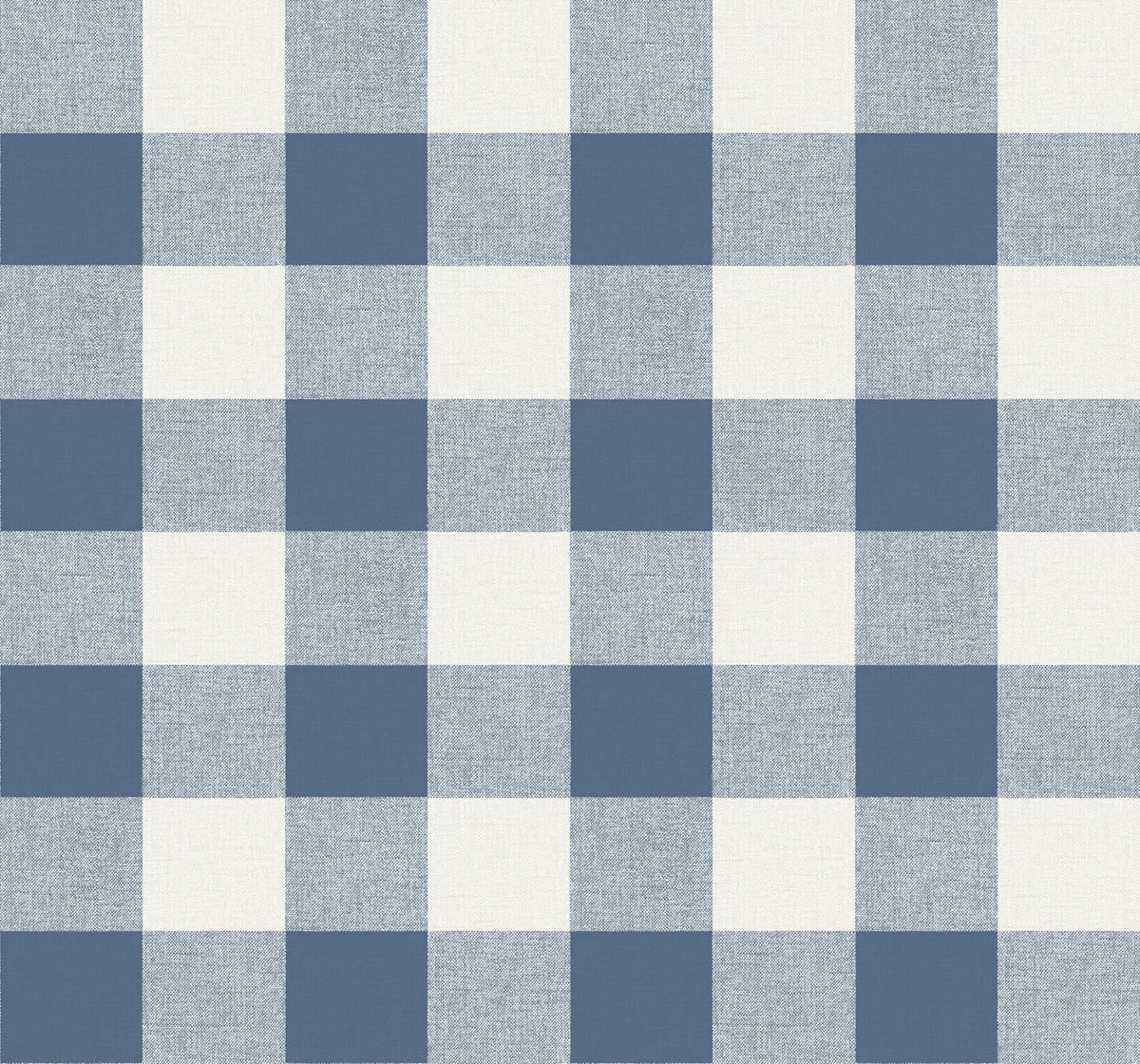 Seabrook Designs MB31902 Beach House Picnic Plaid  Wallpaper Coastal Blue