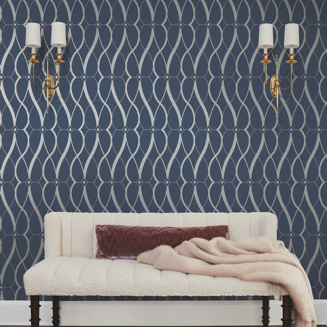 graceful-geo-wallpaper-navy-silver-york-wallcoverings-md7174