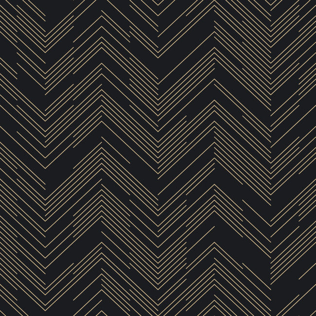 polished-chevron-wallpaper-black-gold-york-wallcoverings-md7221