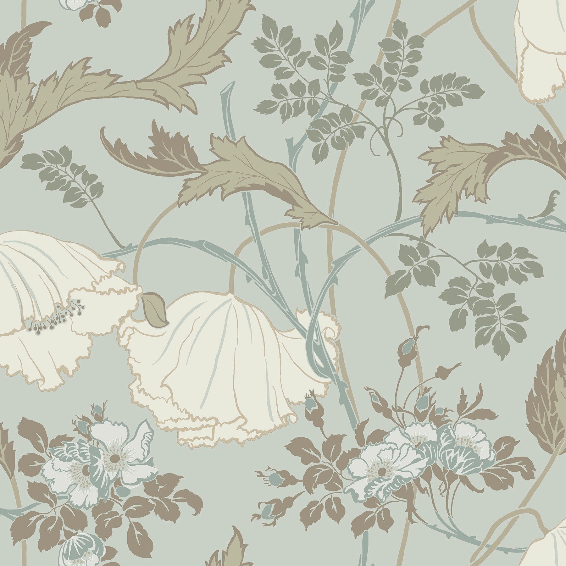 Gwendolyn Wallpaper - Blue/Suede - York Wallcoverings - MF4755