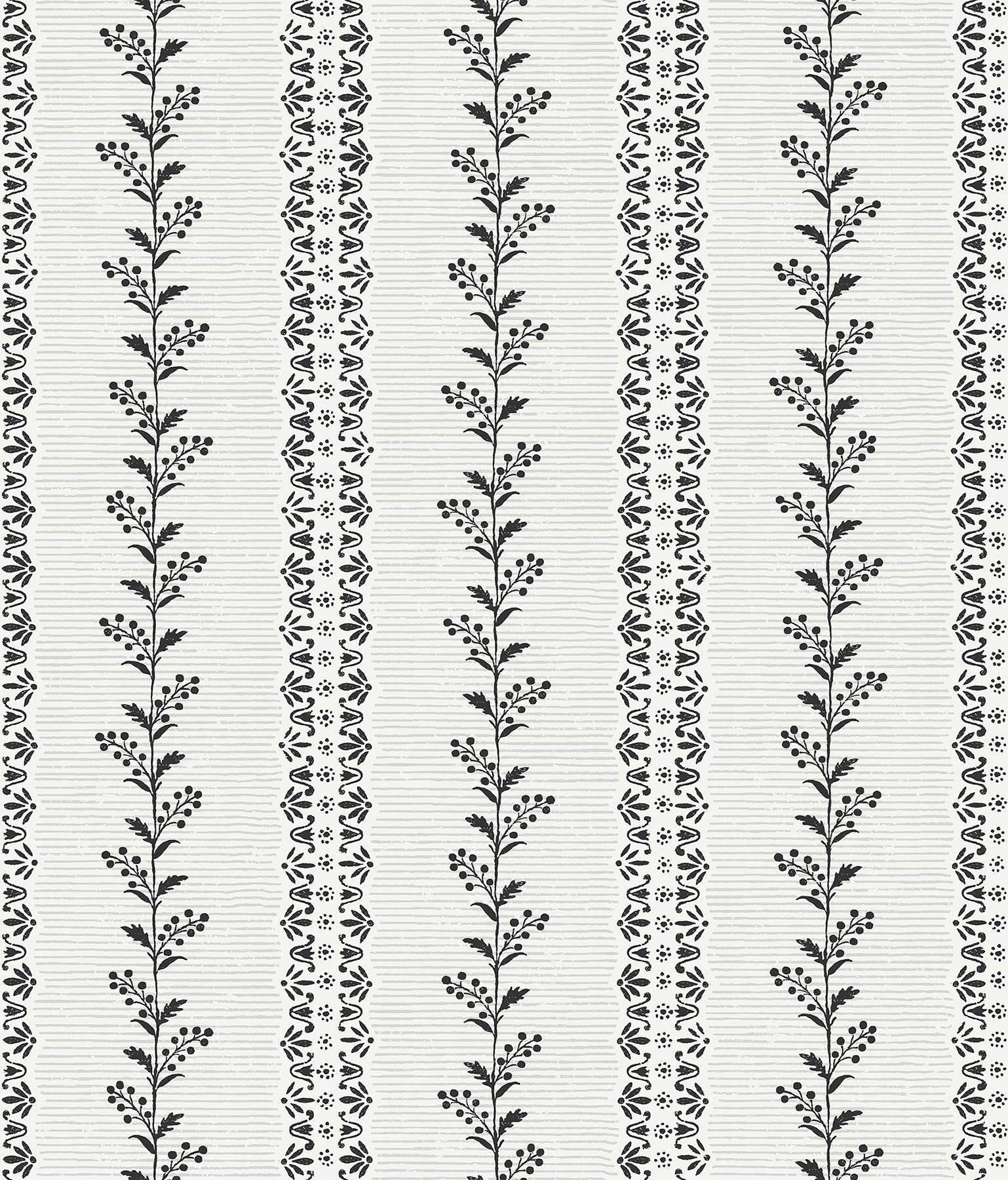 Everleigh Wallpaper - White/Black - York Wallcoverings - MF4761