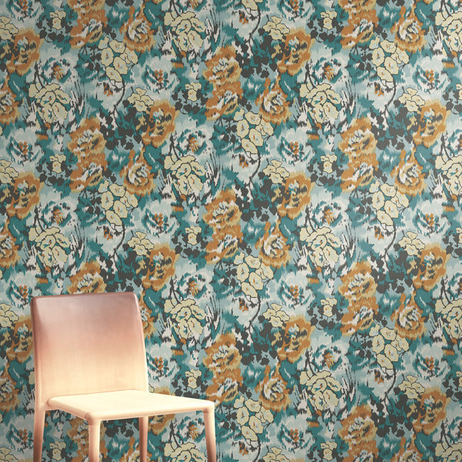 flower-pot-wallpaper-teal-orange-multi-york-wallcoverings-mi10301