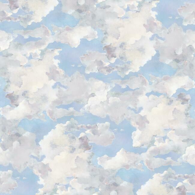 Cloud Over Wall Mural - Blue Dawn - York Wallcoverings - MU0294M