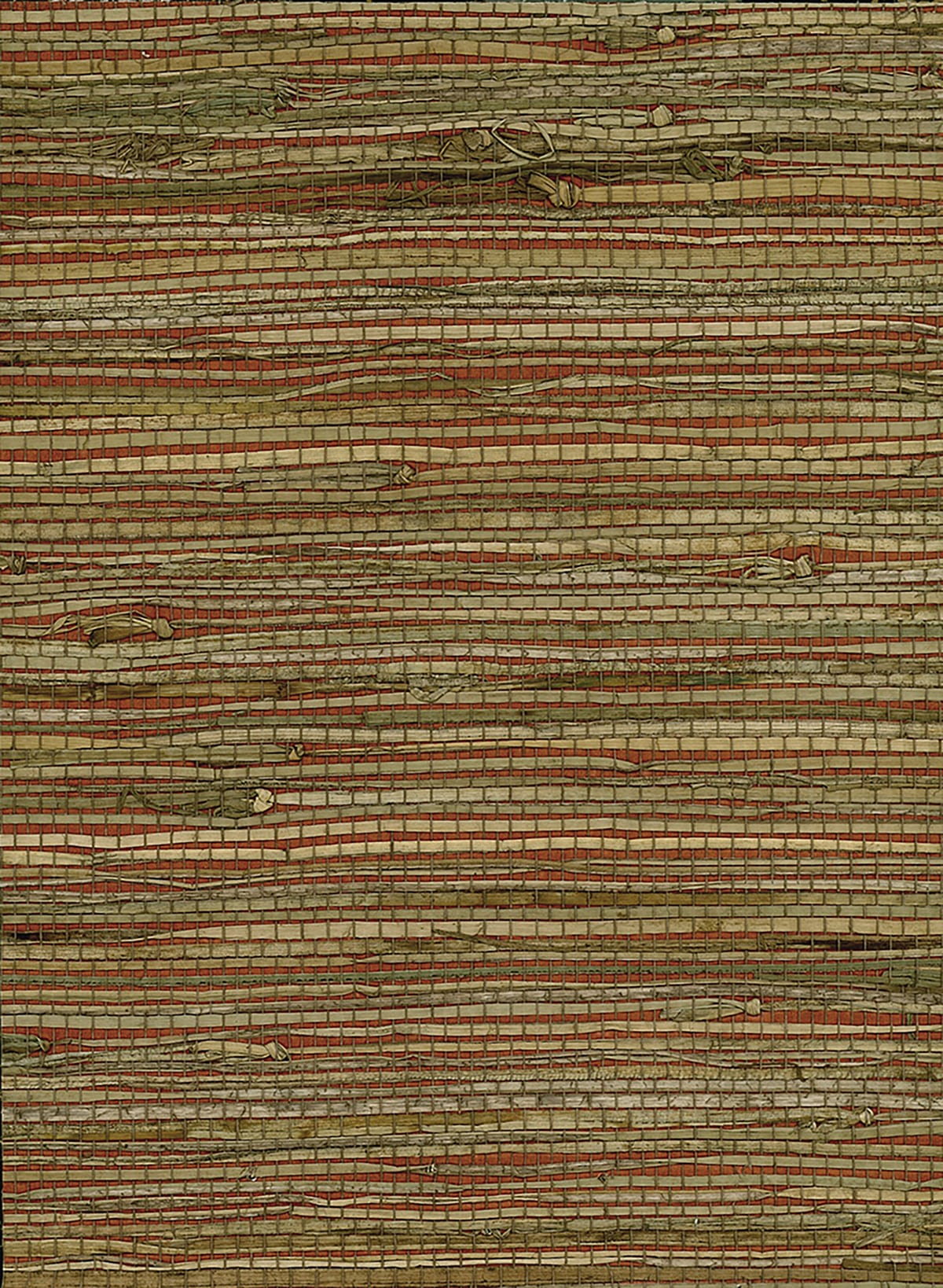 Seabrook Designs NR161X Natural Resource Rushcloth Grasscloth  Wallpaper Red, Tan