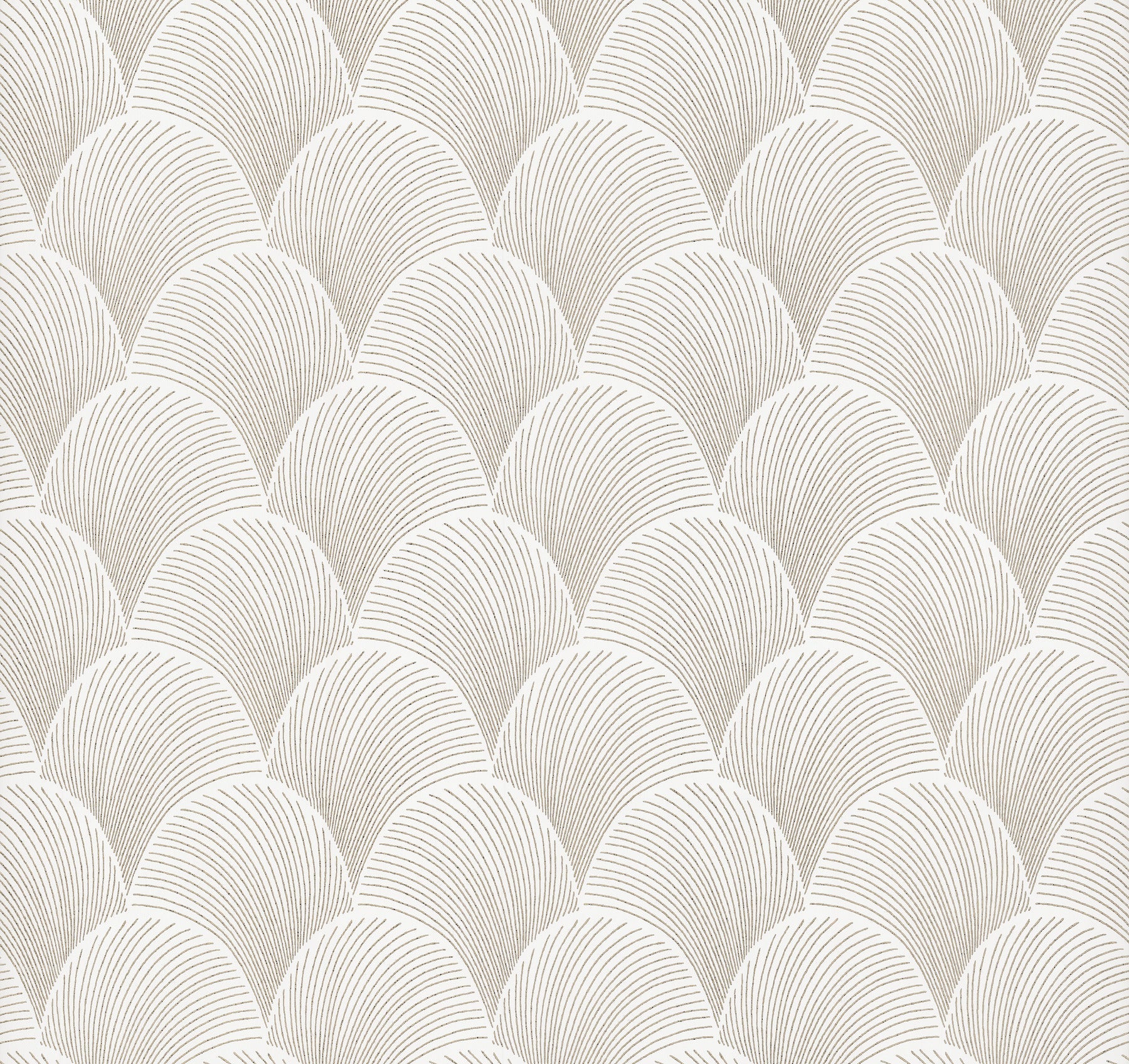 Metallic Scallop Wallpaper - White - York Wallcoverings - NT6109