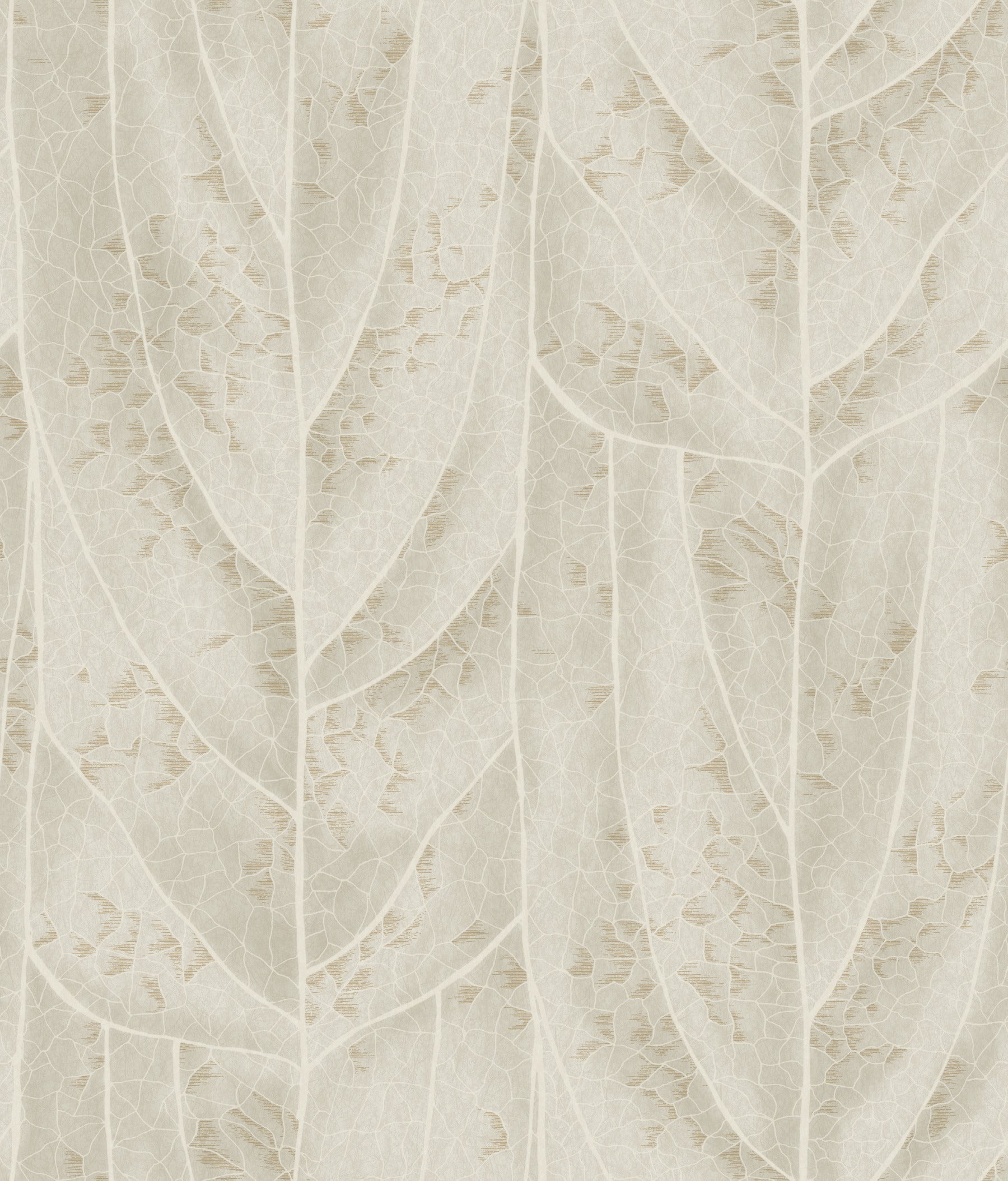 Dicot Spa Leaf Wallpaper - Beige - York Wallcoverings - NT6144