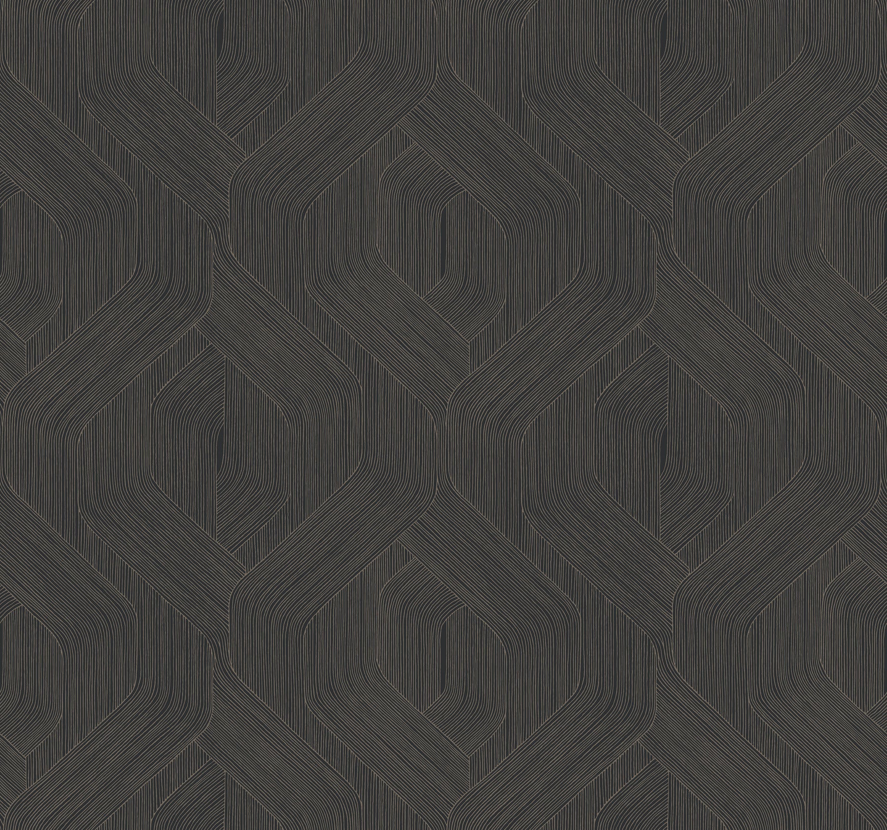 Fine Line Geometric Wallpaper - Black - York Wallcoverings - NT6192