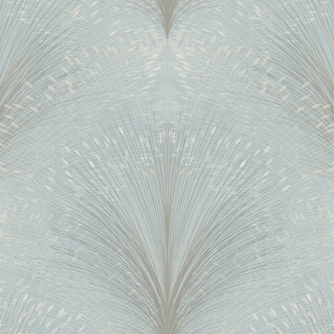 Papyrus Plume Wallpaper - Sky - York Wallcoverings - OI0685