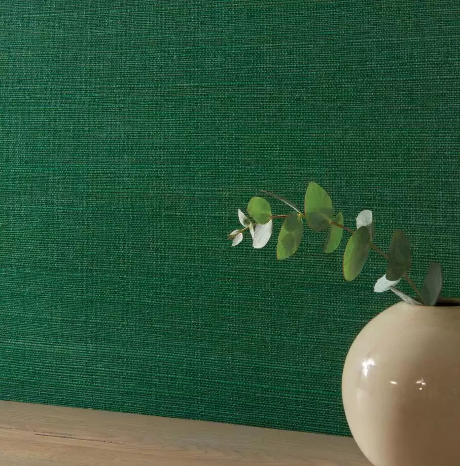 Grasscloth Duck Egg - Osborne & Little - W7559-07 Wallcovering