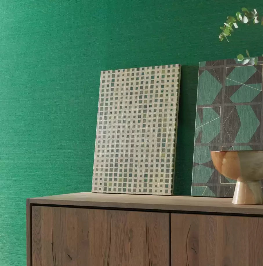 Sunago Vinyl Emerald - Osborne & Little - W7551-01 Wallcovering