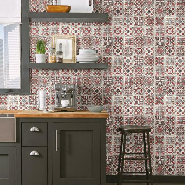 encaustic-tile-premium-premium-peel-stick-wallpaper-red-jasper-york-wallcoverings-psw1300rl