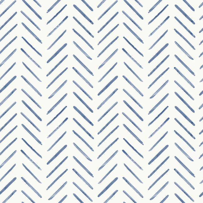 painted-herringbone-peel-and-stick-wallpaper-navy-york-wallcoverings-psw1526rl