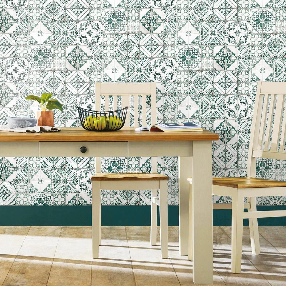 mediterranean-tile-peel-and-stick-wallpaper-teal-york-wallcoverings-rmk11281wp