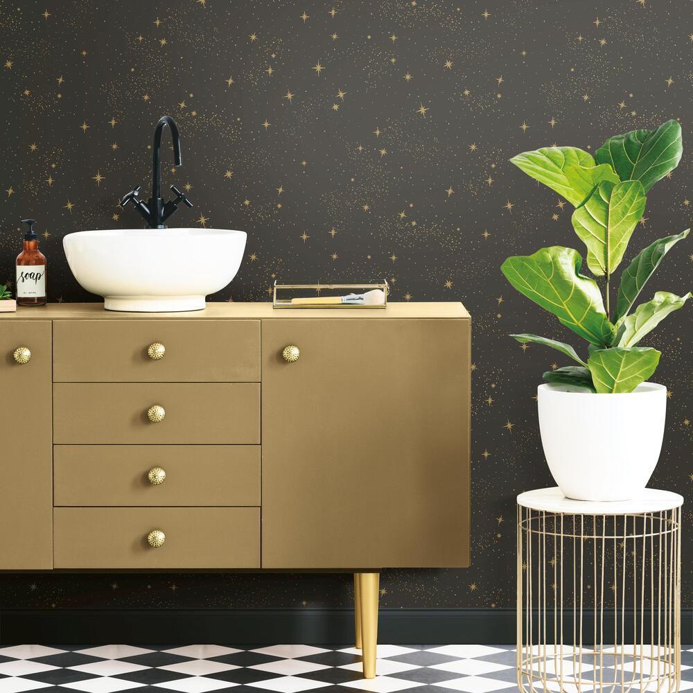 upon-a-star-peel-and-stick-wallpaper-black-york-wallcoverings-rmk11318wp