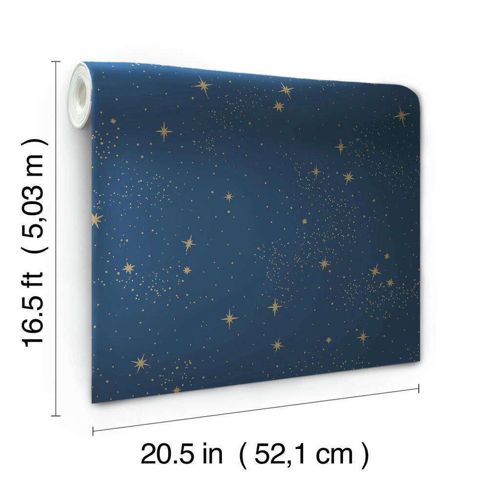 upon-a-star-peel-and-stick-wallpaper-navy-york-wallcoverings-rmk11319wp