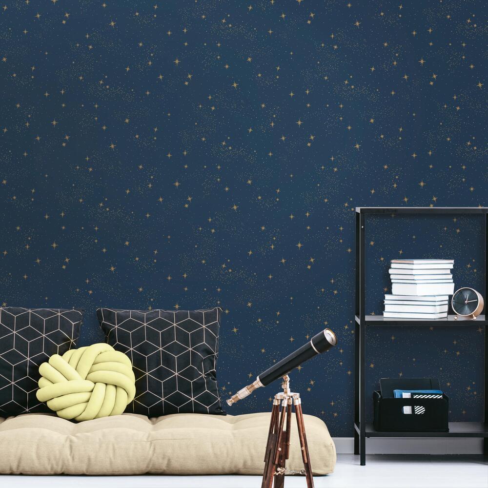 upon-a-star-peel-and-stick-wallpaper-navy-york-wallcoverings-rmk11319wp