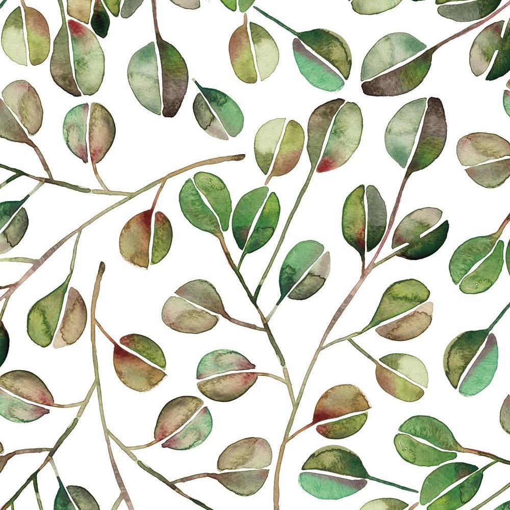 Cat Coquillette Eucalyptus Peel & Stick Wallpaper - Green - York Wallcoverings - RMK11630WP