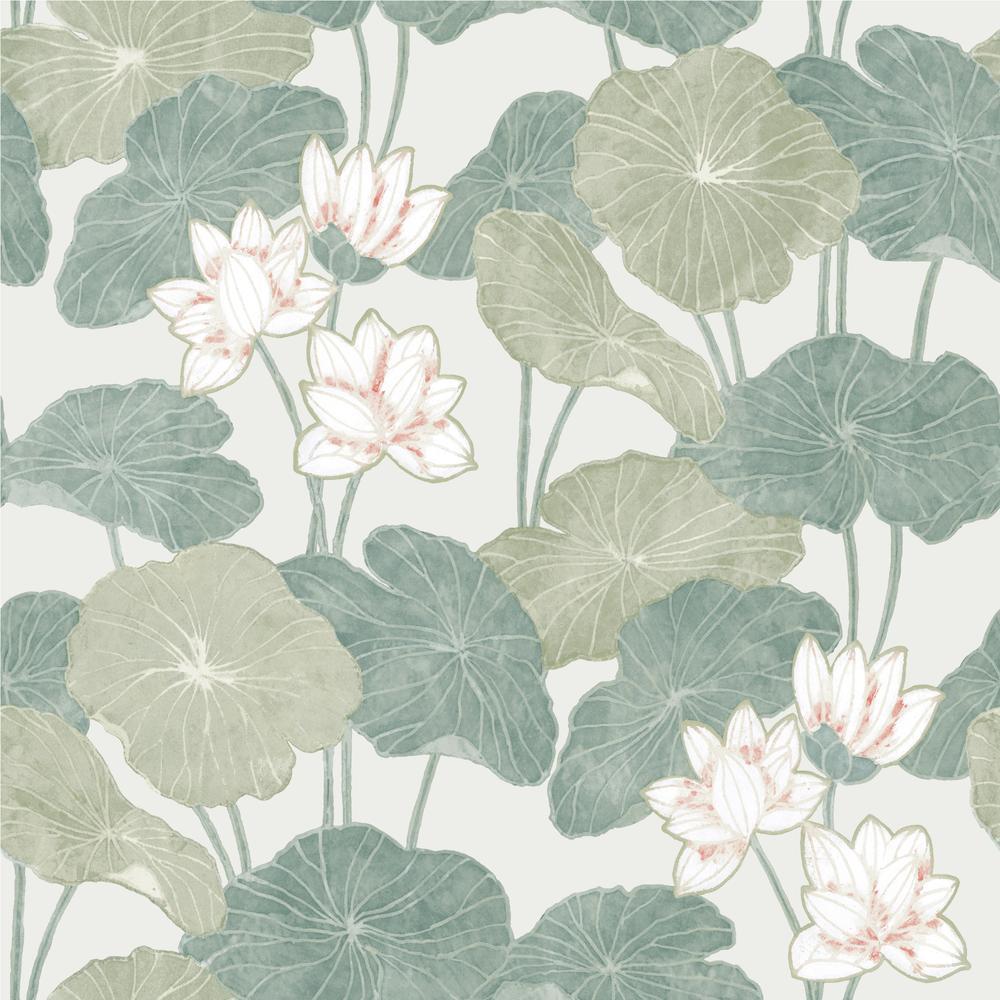 Lily Pad Peel and Stick Wallpaper - Beige - York Wallcoverings - RMK11438WP