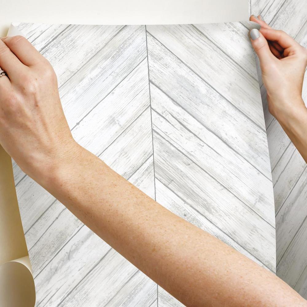 herringbone-wood-boards-peel-and-stick-wallpaper-white-york-wallcoverings-rmk11453wp