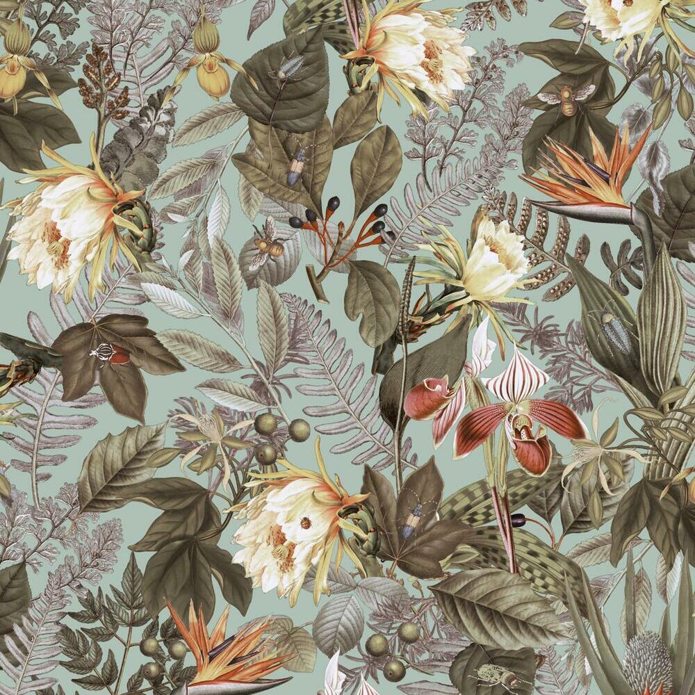 Tropical Flowers Peel and Stick Wallpaper - Green - York Wallcoverings - RMK11469WP