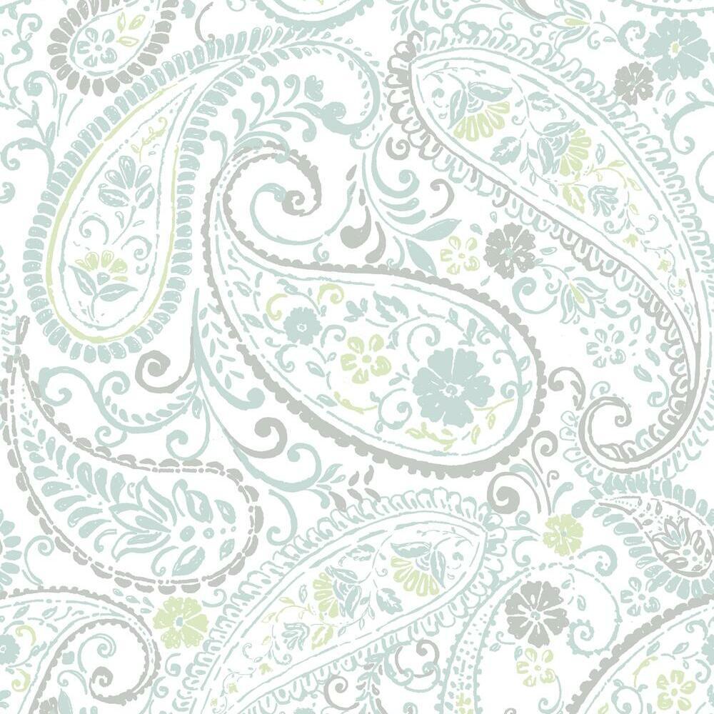 Paisley Prince Peel and Stick Wallpaper - Grey - York Wallcoverings - RMK11583RL